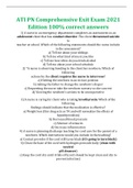 ATI PN Comprehensive Exit Exam 2021  Edition 100&percnt; correct answers