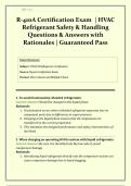R-410A Certification Exam &vert; 2026&sol;2027 &vert; HVAC Refrigerant Safety & Handling &vert; Questions & Answers with Rationales &vert; Universal R-410A Safety & Training Exam Prep &vert; Grade A &vert; Guaranteed Pass