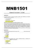 MNB1501 Assignment 1 for semester 1 & 2 of 2021