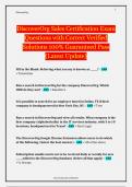 DiscoverOrg Sales Certification Exam Questions with Correct Verified Solutions 100&percnt; Guaranteed Pass &lpar;Latest Update&rpar;