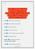 ACRP Certification Exam Abbreviation List Exam Questions with Correct Verified Answers&comma; Already Passed&excl; &lpar;Complete & Accurate&rpar;