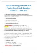 HESI Pharmacology Exit Exam NGN Practice Exam &vert; Study Questions Graded A&plus; &vert; Latest 2024