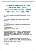 HESI Pharmacology Exit Exam with NGN Study Guide &vert; Questions and Answers Graded and Rated A&plus; &vert; Latest 2024