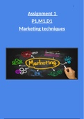 Marketing techniques  p1 m1 D1 unit 3