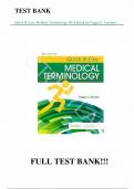 Test Bank - for Quick & Easy Medical Terminology 9th Edition by Peggy C&period; Leonard&comma; All Chapters &vert; Complete Guide A&plus;