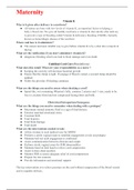 Summary Regis College - NU 345A Maternity Study Guide / NU 345A Maternity Study Guide (spring 2021) complete A+ guide.