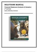 Solutions Manual For Financial Statement Analysis & Valuation&comma; 6th Edition&comma; Peter Easton&comma; Mary Lea McAnally&comma; Gregory Sommers&comma; 9781618533609