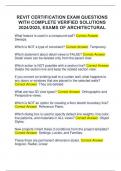 REVIT CERTIFICATION EXAM QUESTIONS  WITH COMPLETE VERIFIED SOLUTIONS  2024&sol;2025&comma; EXAMS OF ARCHITECTURAL