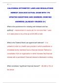 CALIFORNIA OPTOMETRY LAWS AND REGULATIONS NEWEST 2024-2025 ACTUAL EXAM WITH 170 UPDATED QUESTIONS AND ANSWERS &lpar;VERIFIED  ANSWERS&rpar; &lbrack;ALREADY GRADED A&plus;&rsqb;