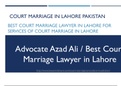 Know Process of Court Marriage in Lahore Pakistan By Expert Lawyer