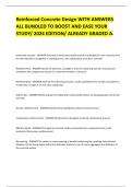 Reinforced Concrete Design WITH ANSWERS  ALL BUNDLED TO BOOST AND EASE YOUR  STUDY&sol; 2024 EDITION&sol; ALREADY GRADED A&plus;