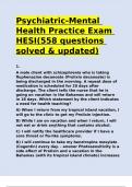 Psychiatric-Mental Health Practice Exam HESI&lpar;558 questions solved & updated&rpar;&period;