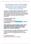 ATI PHARMACOLOGY PROCTORED EXAM NEWEST ACTUAL EXAM 380 QUESTIONS AND ANSWERS WITH RATIONALES &vert; 2024-2025