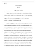Group 1 Graded.docx  SCI/362  Antibiotic Resistance  SCI/362  Topic: Antibiotic Resistance  Thesis Statement  Antibiotic resistance can be strongly influenced by the presence of viruses or negatively impacting conditions and can even be the result of a vi