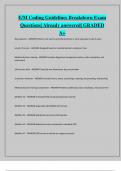 E&sol;M Coding Guidelines Breakdown Exam Questions&vert; Already answered&vert; GRADED A&plus;