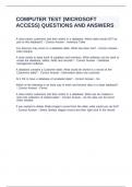 COMPUTER TEST &lpar;MICROSOFT ACCESS&rpar; QUESTIONS AND ANSWERS&period;