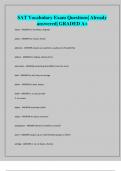 SAT Vocabulary Exam Questions&vert; Already answered&vert; GRADED A&plus;