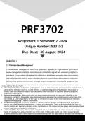PRF3702 Assignment 1 &lpar;ANSWERS&rpar; Semester 2 2024 - DISTINCTION GUARANTEED