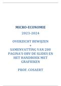 Samenvatting Micro-Economie 2025 &lpar;19&sol;20&rpar;