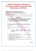 Solution Manual for Managerial Economics and Business Strategy 10th  Edition Michael Baye&comma; Jeff Prince&lpar;2024&rpar; COMPLETE SET