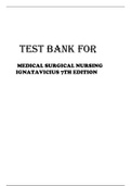 TEST BANK OF MEDICAL SURGICAL NURSING IGNATAVICIUS 7TH EDITION