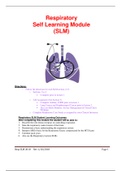 Respiratory Self Learning Module (SLM) | COMPLETE RESPIRATORY STUDY NOTES
