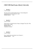 CRST 290 Final Exam Answer &lpar;Version-3&rpar;&comma; CRST 290 History of Life