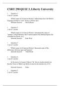 CRST 290 Quiz 3 -(Latest 3 Versions), CRST 290 History of Life