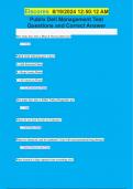 Publix Deli Management Test Questions and Correct Answer