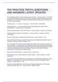 TDC PRACTICE TEST-1 QUESTIONS AND ANSWERS LATEST UPDATED&period;