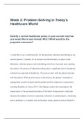 NR 708 Week 3 Discussion 1 Problem Solving in Today’s Healthcare World & 2