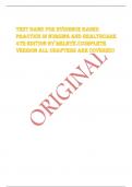Exam &lpar;elaborations&rpar; nursing and healthcare