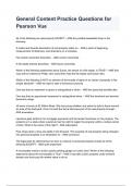General Content Practice Questions for Pearson Vue Exam 2024&sol;2025 Questions With Completed & Verified Solutions&period;
