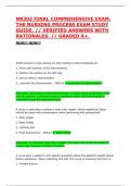 NR302 FINAL COMPREHENSIVE EXAM&period;  THE NURSING PROCESS EXAM STUDY  GUIDE&period; &sol;&sol; VERIFIED ANSWERS WITH  RATIONALES&period; &sol;&sol; GRADED A&plus;&period; NEW&excl;&excl;&excl; NEW&excl;&excl;&excl;