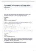 Integrated Science exam with complete solution