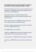 FOOD MANAGER PRACTICE EXAM 2024 &vert;COMPLETE QUESTIONS  AND CORRECT ANSWERS &lpar;VERIFIED ANSWERS &rpar; A GRADE&period;