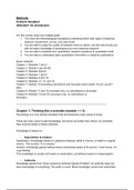 Summary Methods modules 1-20 (chapter 1-9) of the book Research Methods (VU Amsterdam)
