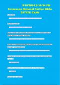 Tennessee National Portion REAL  ESTATE EXAM
