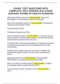 CAOHC TEST QUESTIONS WITH  COMPLETE 100&percnt; VERIFIED SOLUTIONS  2024&sol;2025&comma; EXAMS OF HEALTH SCIENCES