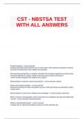 CST - NBSTSA TEST WITH ALL ANSWERS