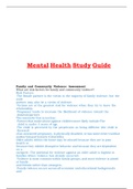 Mental Health Study Guide