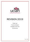 Exam Revision Notes - Graduate Diploma in Law