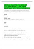 CE Final Exam RE&comma; The CE Shop Test&comma; Real Estate Final Exam