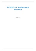FIT2003: IT Professional Practice