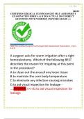 CERTIFIED SURGICAL TECHNOLOGIST SELF ASSESSMENT  EXAMINATION FORM A & B 2024 ACTUAL 200 CORRECT  QUESTIONS WITH VERIFIED ANSWERS GRADE A&plus; 