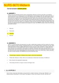 NURS 6670 Midterm > Chamberlain College of Nursing &vert; Answers Correctly Marked Yellow &vert; Grade A