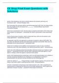 CE Shop Final Exam Questions with Solutions