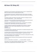 60-hour CE Shop SC Questions Graded A&plus;