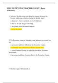 HIEU 201 MINDTAP Chapter 9 quiz_Answer, HIEU 201-HISTORY OF WESTERN CIVILIZATION I