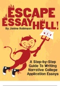 Escape Essay Hell&excl;&lowbar; A Step-By-Step Guide to Writing Narrative College Application Essays
